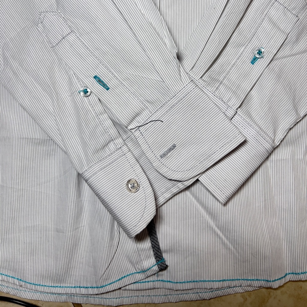 NWT PASSPORT Final Destination Men’s Long Sleeve Button‎ Down Shirt 100% Cotton - Picture 4 of 10